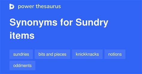 sundry synonym|synonym of sundry.